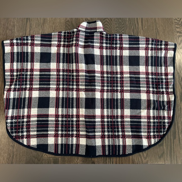 Plaid Jones New York Poncho S/M - Picture 3 of 3